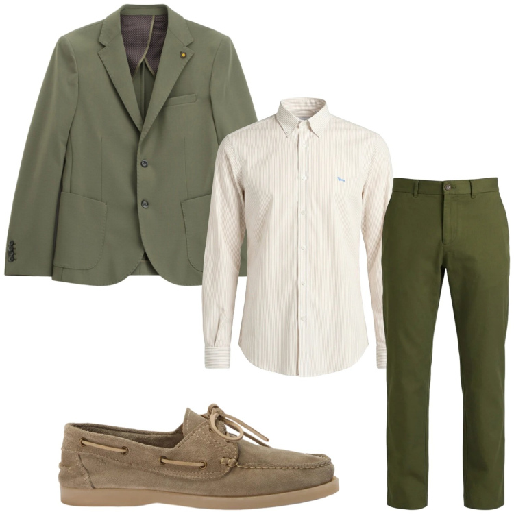 Outfit uomo - Bon ton. Stile Casual per Ufficio. Abbinamento con giacche, camicie, scarpe stringate, pantaloni.