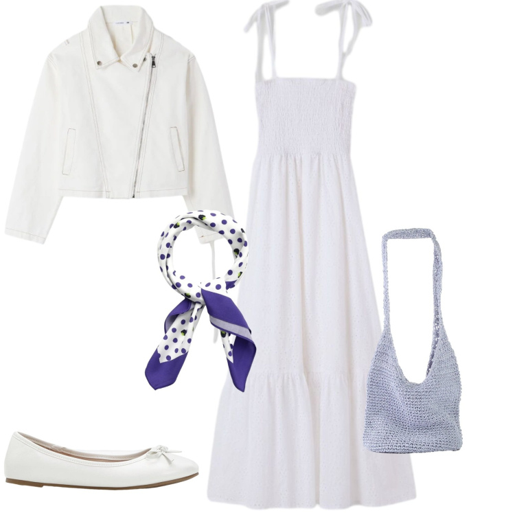 Outfit donna - Boho week end al mare. Stile Boho per Mare. Abbinamento con ballerine, shopping bag, vestiti lunghi, foulard, cappotti.