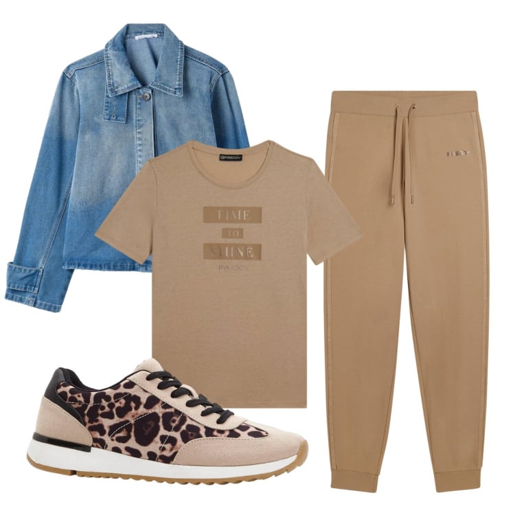 Outfit donna - Total look #2389787. Stile Sporty chic per Tutti i giorni. Abbinamento con sneakers, cappotti, pantaloni, t-shirt.