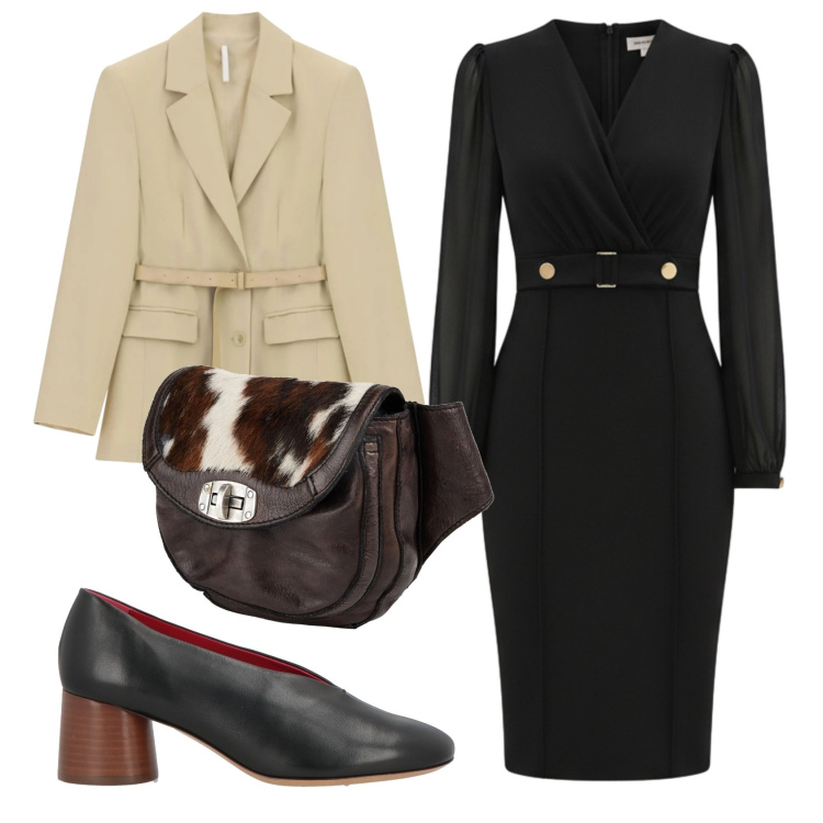 Outfit donna - Total look #2389807. Stile Basic per Ufficio. Abbinamento con marsupi, décolleté, blazer, vestiti a tubino.