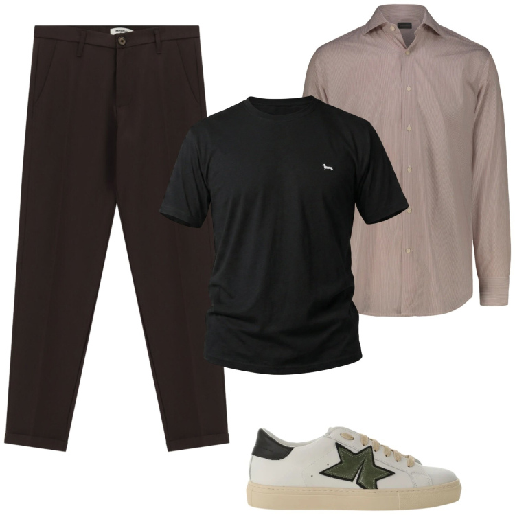 Outfit uomo - Camicia e Sneakers. Stile Casual per Tutti i giorni. Abbinamento con sneakers, pantaloni, t-shirt, camicie.