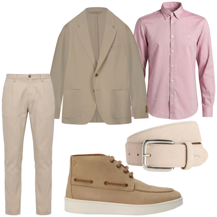 Outfit uomo - Colori neutri. Stile Casual per Tutti i giorni. Abbinamento con cinture, camicie, pantaloni, stivali e stivaletti, giacche.