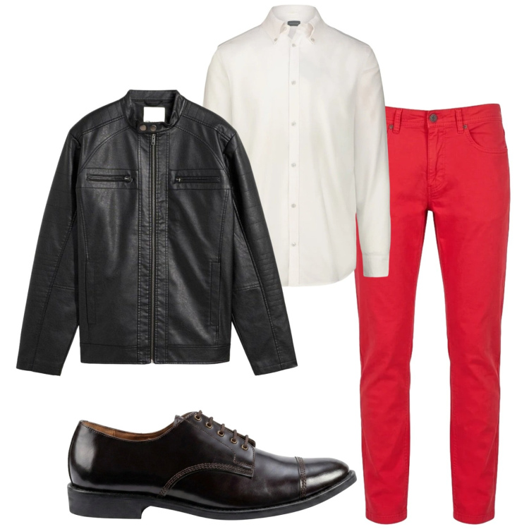 Outfit uomo - Total look #2389914. Stile Trendy per Serata speciale. Abbinamento con giacche, pantaloni, camicie, scarpe stringate.