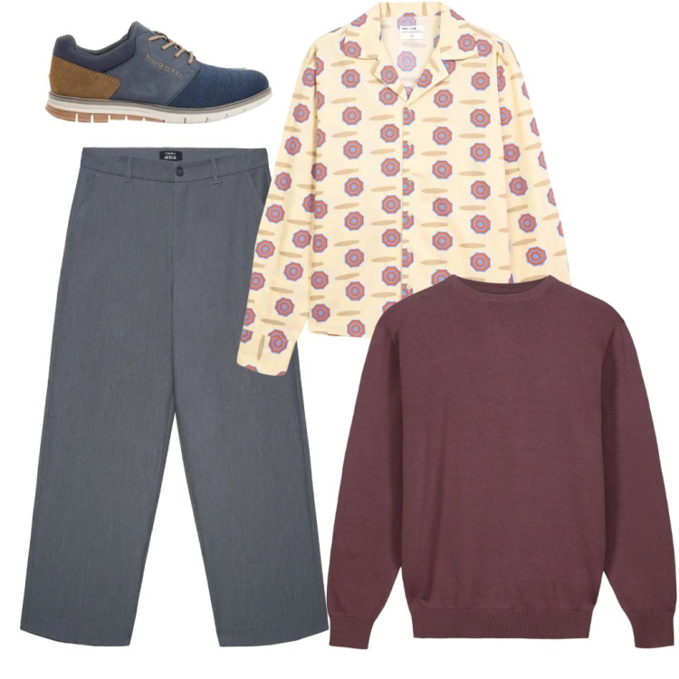 Outfit uomo - #osare.sempre. Stile Urban per Tutti i giorni. Abbinamento con scarpe stringate, camicie, pantaloni, maglieria.