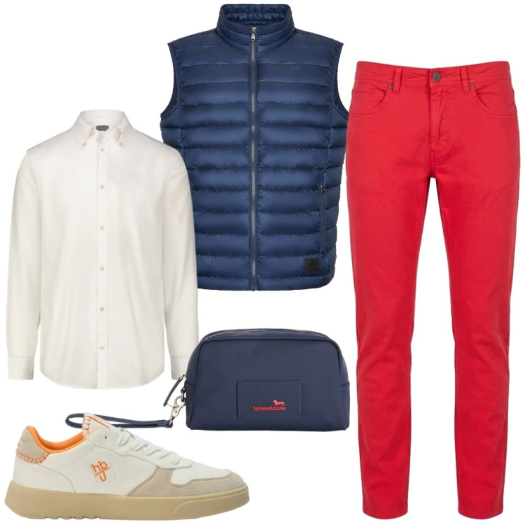 Outfit uomo - #tour.Eiffel. Stile Urban per Tutti i giorni. Abbinamento con borse sportive, sneakers, pantaloni, piumini, camicie.