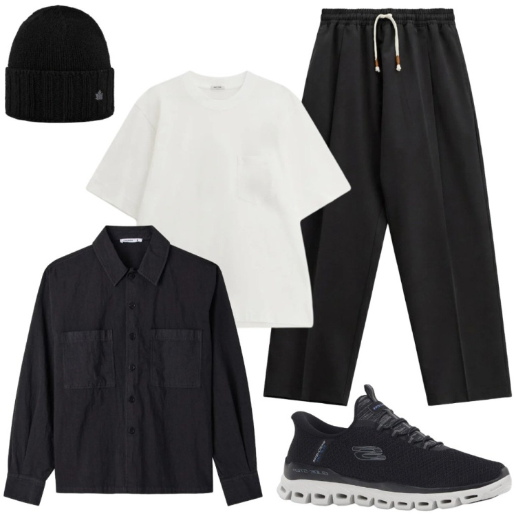Outfit uomo - #un.tipo. Stile Urban per Tutti i giorni. Abbinamento con sneakers, camicie, t-shirt, pantaloni, cappelli.