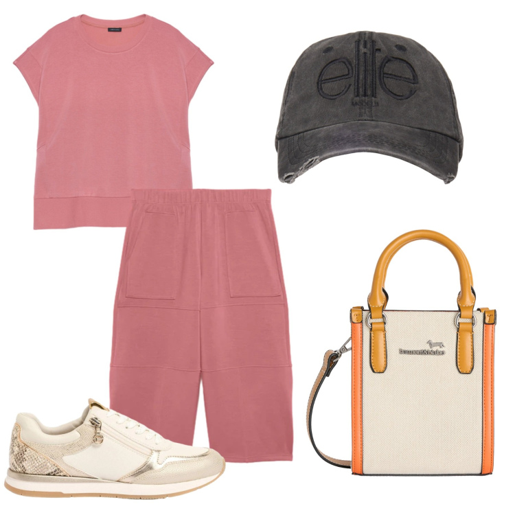 Outfit donna - Sport. Stile Sporty chic per Sport. Abbinamento con sneakers, felpe, pantaloni, borse tote, cappelli.