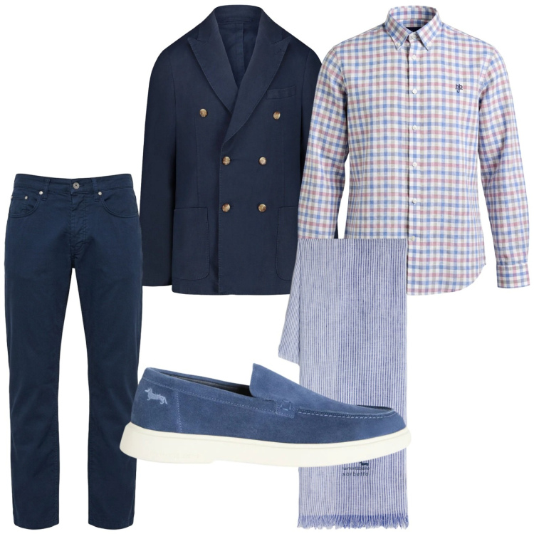 Outfit uomo - Quadri charmant. Stile Casual per Tutti i giorni. Abbinamento con sciarpe, pantaloni, camicie, scarpe stringate, giacche.