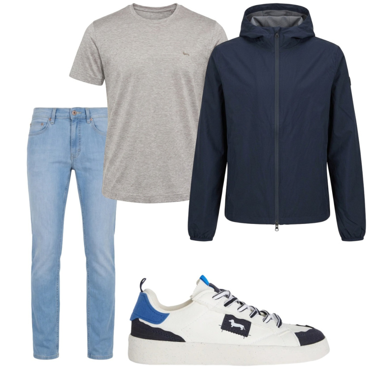 Outfit uomo - Total look #2390085. Stile Casual per Tutti i giorni. Abbinamento con sneakers, t-shirt, jeans, giacche.