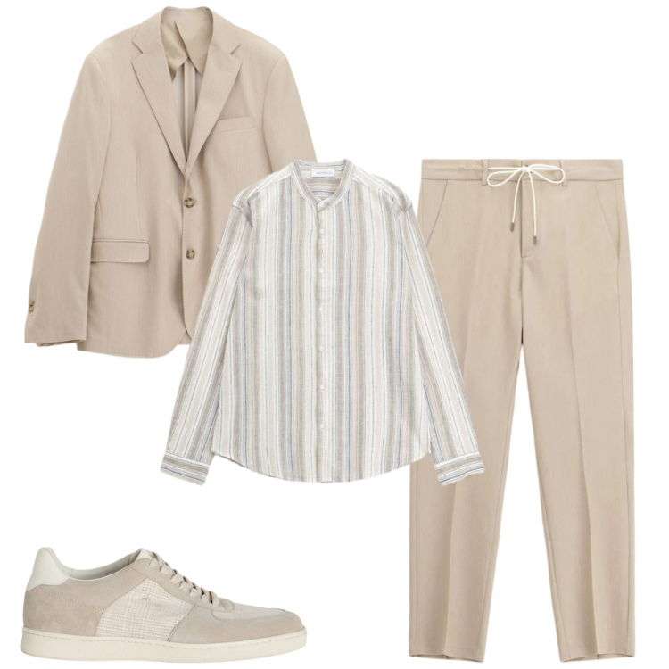 Outfit uomo - Total look #2390115. Stile Trendy per Tutti i giorni. Abbinamento con pantaloni, camicie, giacche, sneakers.