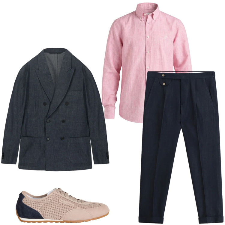 Outfit uomo - Total look #2390495. Stile Trendy per Serata speciale. Abbinamento con pantaloni, sneakers, camicie, giacche.