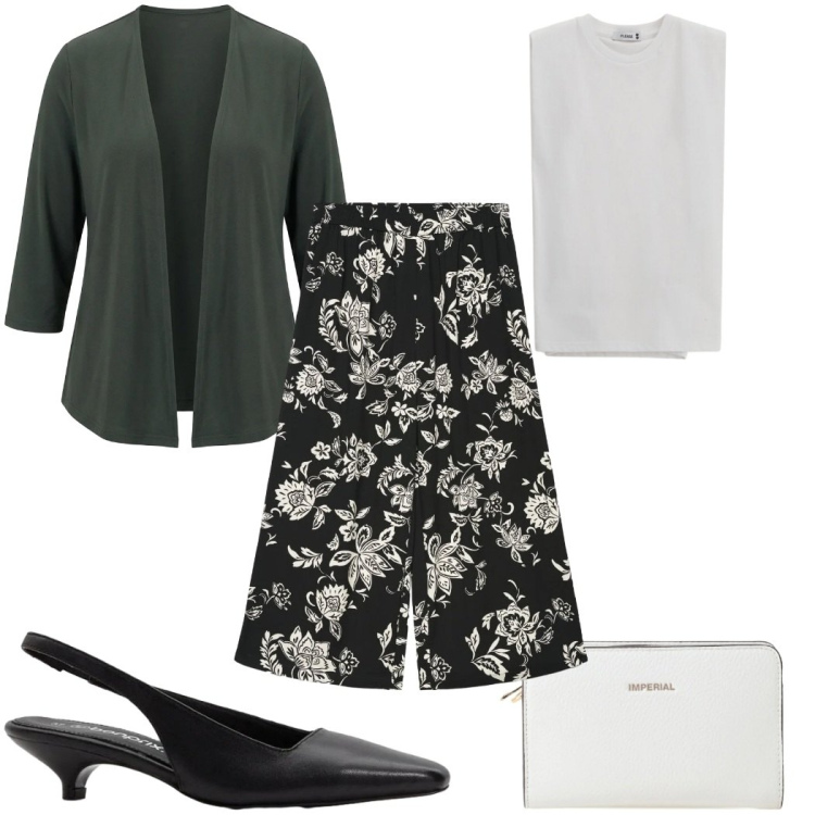 Outfit donna - Total look #2391064. Stile Trendy per Tutti i giorni. Abbinamento con décolleté, pantaloni a palazzo, borse a tracolla, blazer, top.