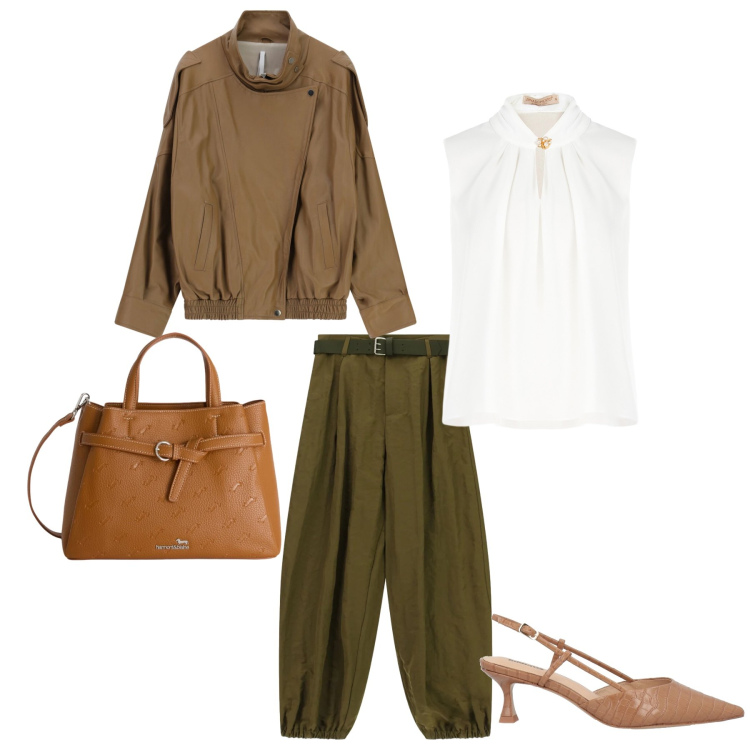Outfit donna - Curata. Stile Casual chic per Tutti i giorni. Abbinamento con décolleté, pantaloni, giacche, top, borse a mano.