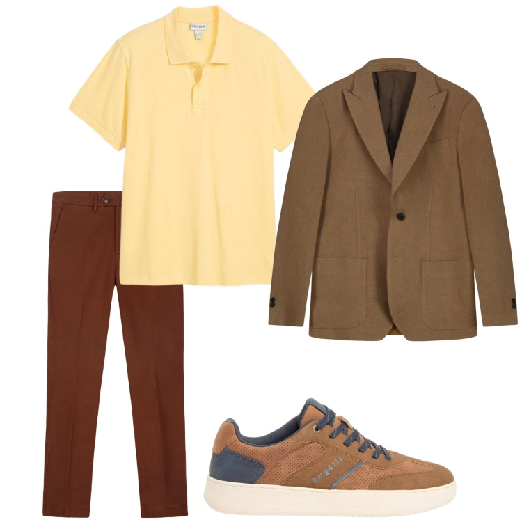 Outfit uomo - Total look #2391549. Stile Casual per Tutti i giorni. Abbinamento con sneakers, polo, pantaloni chino, giacche.
