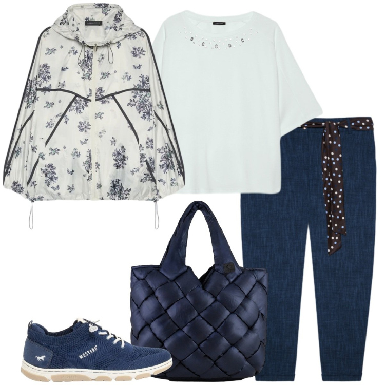 Outfit donna - Total look #2391569. Stile Sporty chic per Tutti i giorni. Abbinamento con sneakers, blazer, felpe, jeans, borse tote.