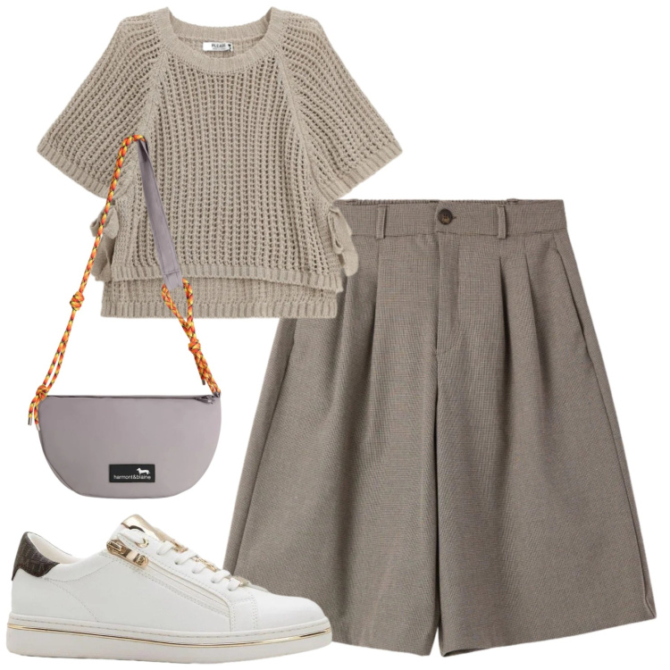 Outfit donna - Total look #2391578. Stile Basic per Tutti i giorni. Abbinamento con sneakers, bermuda, top, borse a tracolla.