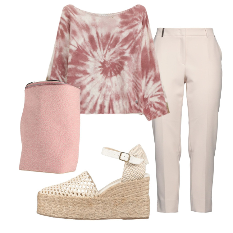Outfit donna - Total look #2391657. Stile Basic per Ufficio. Abbinamento con pantaloni, zaini, espadrillas, top.