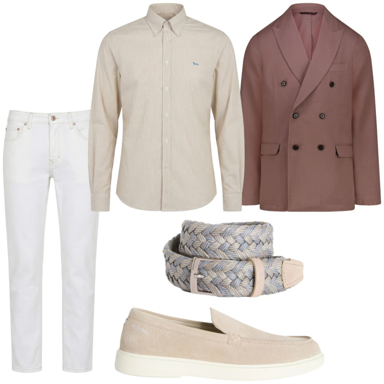Outfit uomo - Eleganza discreta. Stile Trendy per Tutti i giorni. Abbinamento con jeans, scarpe stringate, camicie, cinture, giacche.