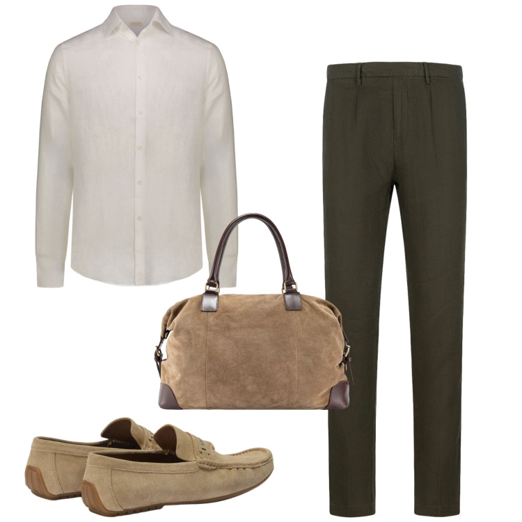 Outfit uomo - Total look #2391704. Stile Urban per Tutti i giorni. Abbinamento con scarpe stringate, borse sportive, camicie, pantaloni.