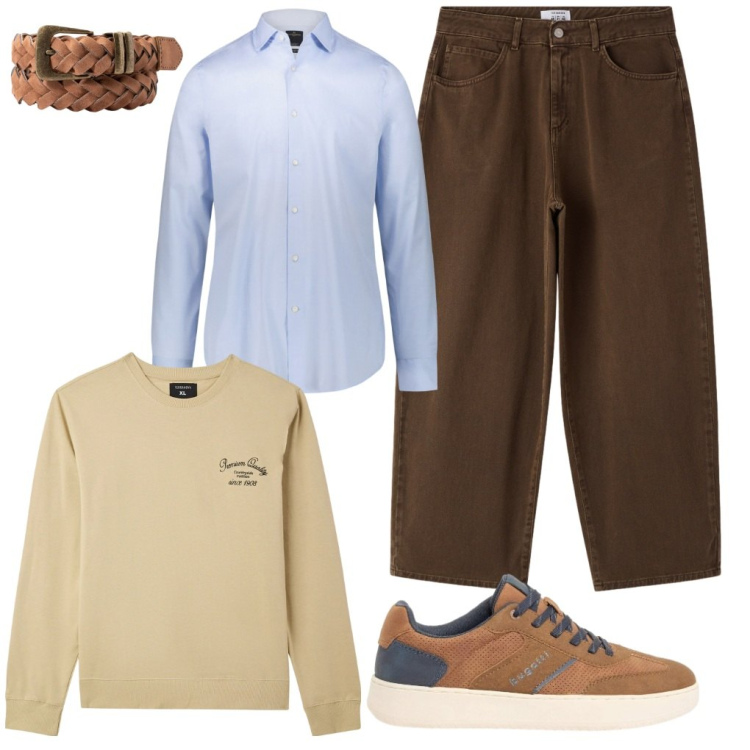 Outfit uomo - #grande.prof.. Stile Trendy per Tutti i giorni. Abbinamento con sneakers, felpe, pantaloni, camicie, cinture.