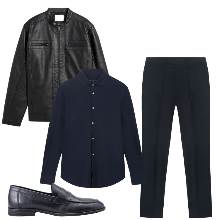 Outfit uomo - Total look #2391949. Stile Urban per Tutti i giorni. Abbinamento con giacche, camicie, scarpe stringate, pantaloni.