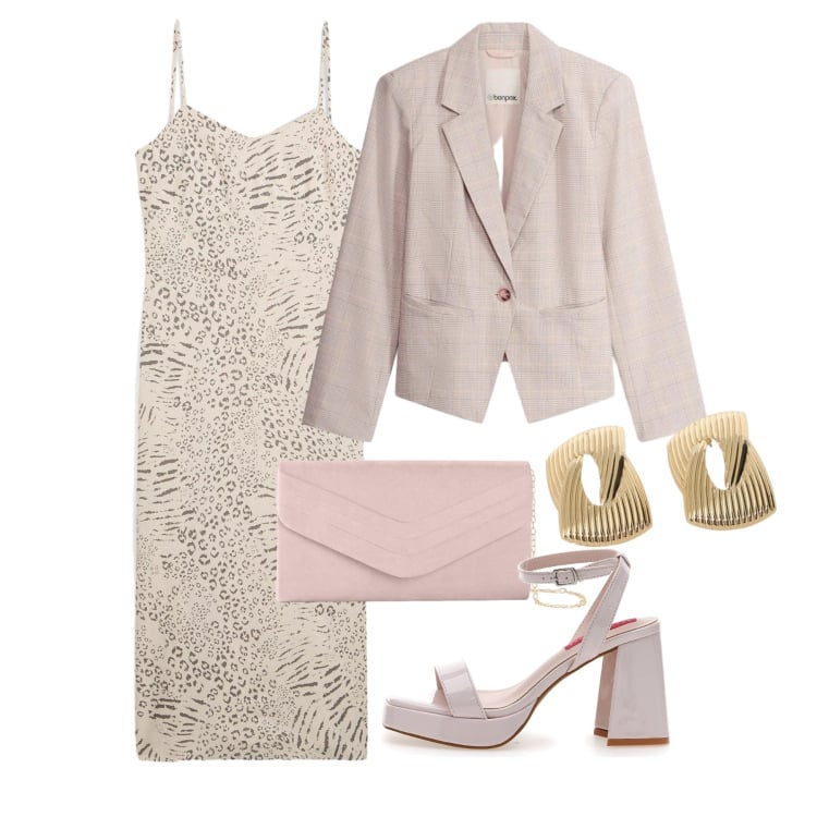 Outfit donna - Occasion Ready - La stagione delle cermo. Stile Chic per Cerimonia. Abbinamento con pochette, vestiti, blazer, orecchini, sandali col tacco.