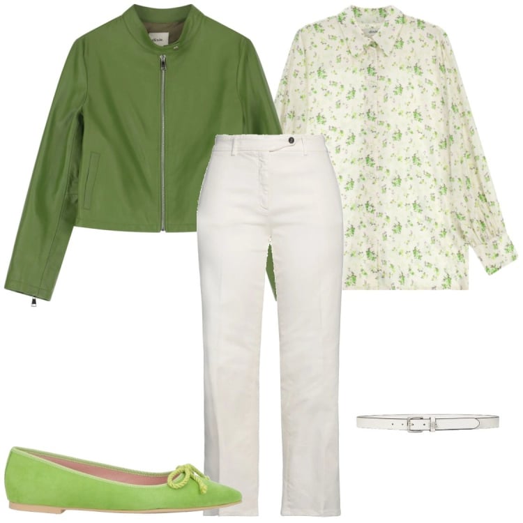 Outfit donna - Le Ballerine si fanno Grintose. Stile Chic per Ufficio. Abbinamento con ballerine, jeans dritti, giacche, camicie, cinture.