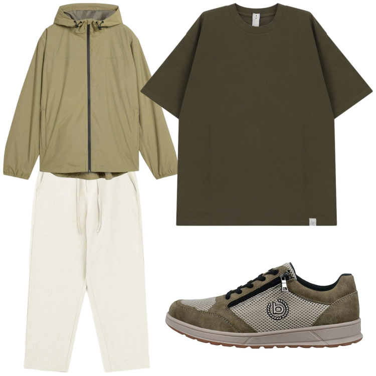Outfit uomo - Total look #2392235. Stile Casual per Tutti i giorni. Abbinamento con giacche, pantaloni, t-shirt, sneakers.