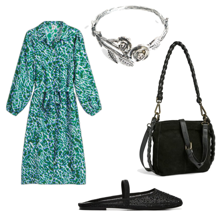 Outfit mujer - Urban style. Estilo Urban para Todos los días. Combinación con vestidos camiseros, bandoleras, pulseras, bailarinas.
