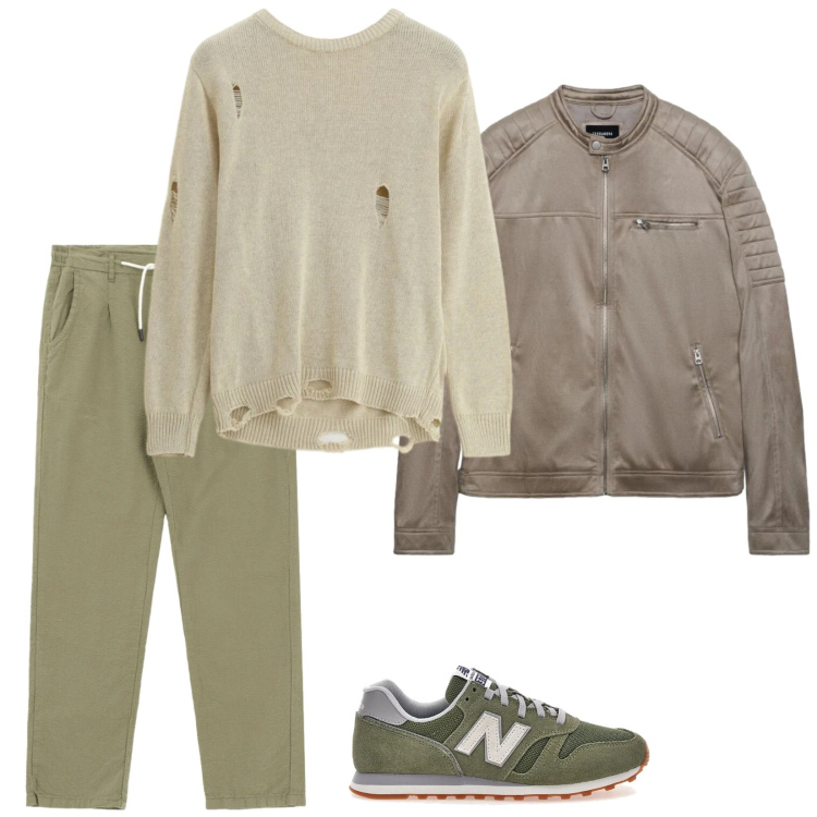 Outfit uomo - Il pull must have. Stile Trendy per Tutti i giorni. Abbinamento con giacche, maglieria, pantaloni, sneakers.