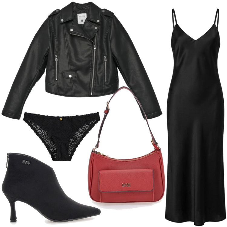 Outfit donna - Accessorio colorato. Stile Rock per Serata fuori. Abbinamento con culotte, vestiti lunghi, giacche, stivaletti, borse a spalla.