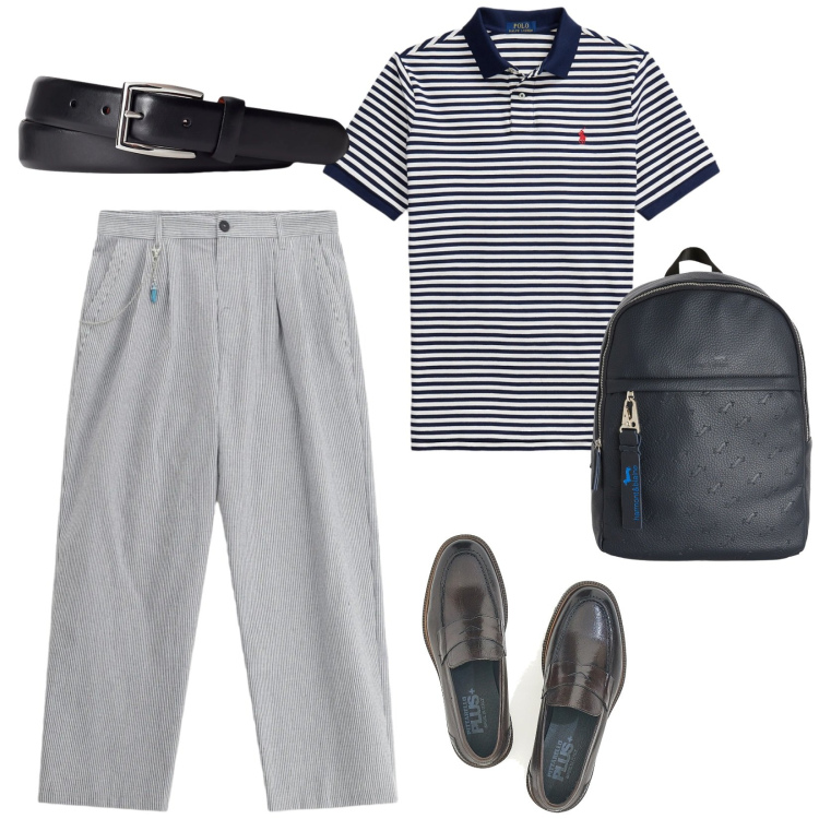 Outfit uomo - Il mocassino. per Tutti i giorni. Abbinamento con borse sportive, pantaloni, cinture, polo, scarpe stringate.