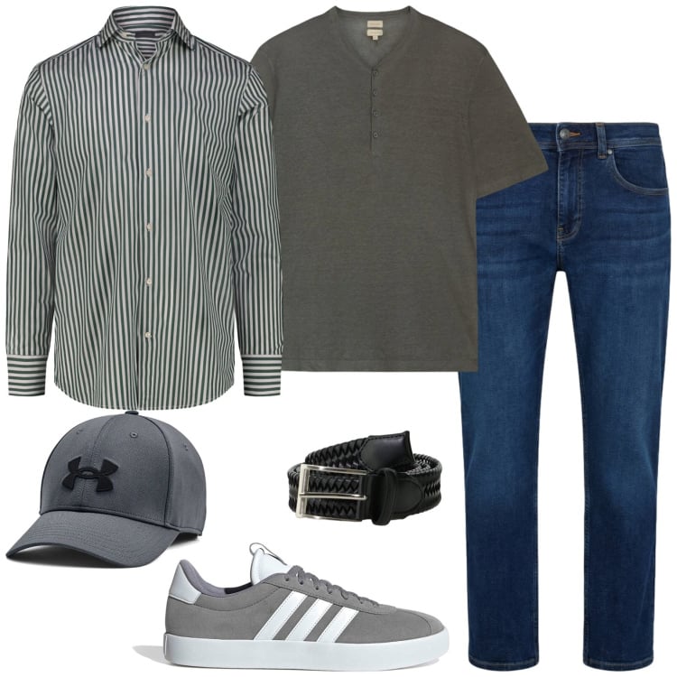 Outfit uomo - Toccata e fuga!. Stile Casual per Mare. Abbinamento con jeans dritti, cinture, sneakers, t-shirt, camicie, cappelli.