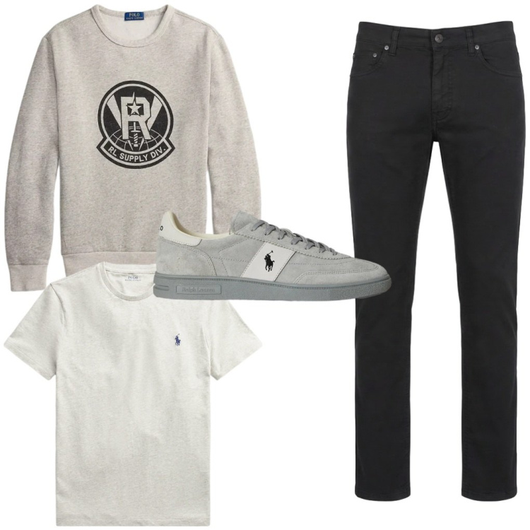 Outfit uomo - 9.poche cose. Stile Urban per Tutti i giorni. Abbinamento con pantaloni, t-shirt, sneakers, felpe.