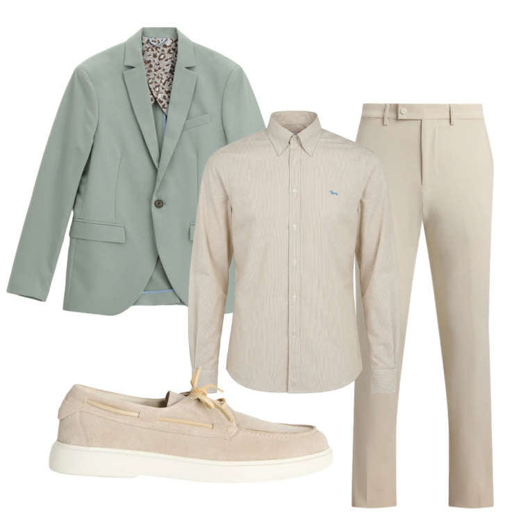 Outfit uomo - Total look #2392881. Stile Business/Elegante per Cerimonia. Abbinamento con giacche, camicie, scarpe stringate, pantaloni.