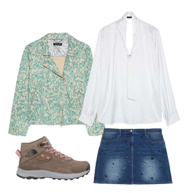 Outfit donna - Aperitivo con le amiche. Stile Urban per Serata fuori. Abbinamento con stivaletti, blazer, minigonne, bluse.