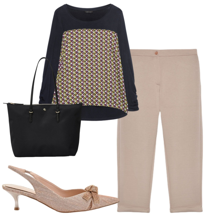 Outfit donna - Fiorella Rubino. Stile Urban per Tutti i giorni. Abbinamento con t-shirt, pantaloni, décolleté, borse tote.