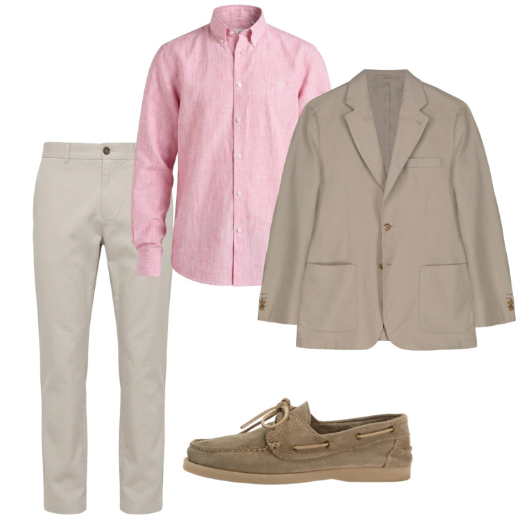 Outfit uomo - Camicia in lino. Stile Business/Elegante per Tutti i giorni. Abbinamento con scarpe stringate, camicie, pantaloni, giacche.