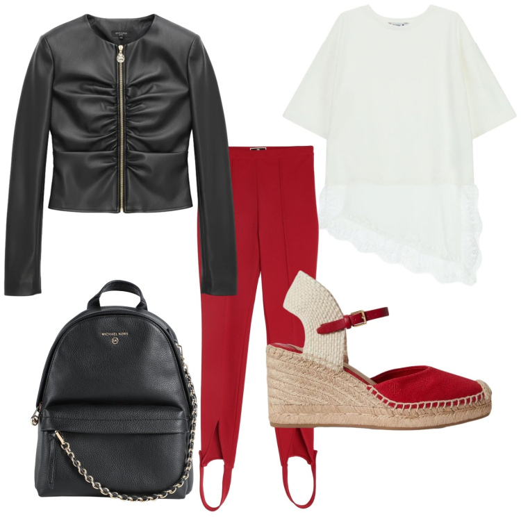 Outfit donna - Il ritorno delle ghette. Stile Sporty chic per Tutti i giorni. Abbinamento con zaini, leggings, top, giacche, zeppe.