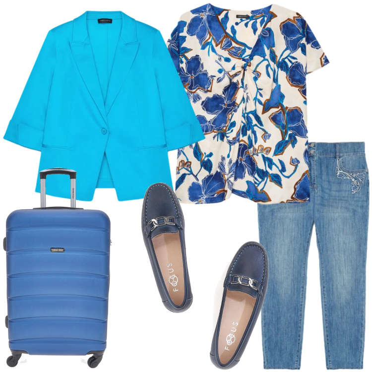 Outfit donna - Blazer leggeri - @ypila. Stile Basic per Tutti i giorni. Abbinamento con jeans skinny, bluse, blazer, mocassini, valigie.