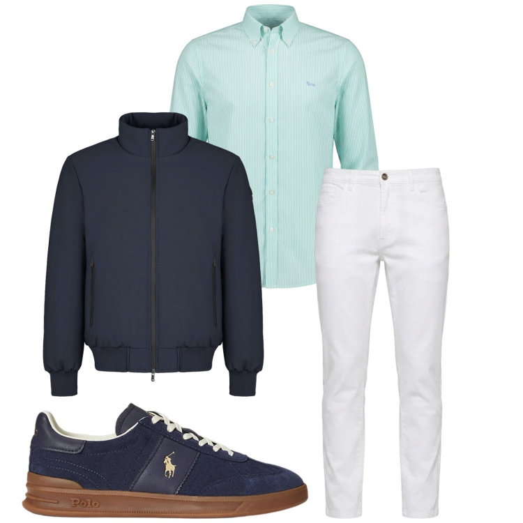Outfit uomo - Total look #2393787. Stile Trendy per Serata speciale. Abbinamento con camicie, jeans, sneakers, giacche.