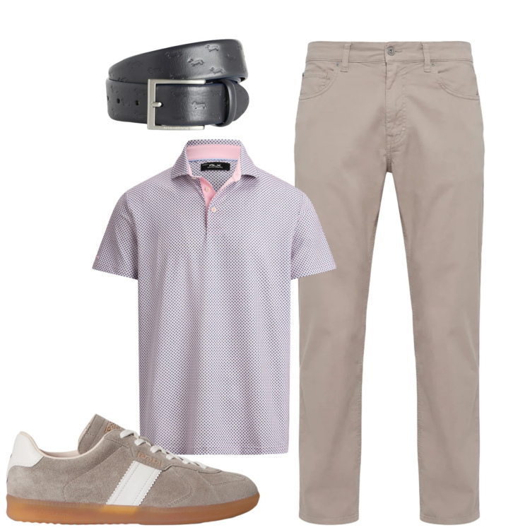 Outfit uomo - Total look #2393882. Stile Casual per Tutti i giorni. Abbinamento con cinture, pantaloni, sneakers, polo.