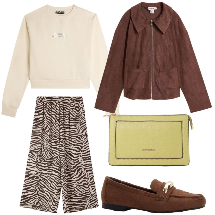 Outfit donna - Mocassini con gioiello. Stile Casual per Tutti i giorni. Abbinamento con cappotti, mocassini, pantaloni, borse a tracolla, felpe.