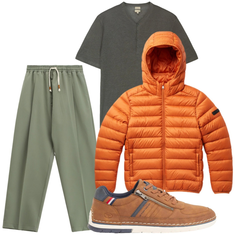Outfit uomo - Giacca audace. Stile Casual per Tutti i giorni. Abbinamento con sneakers, pantaloni, t-shirt, bomber.