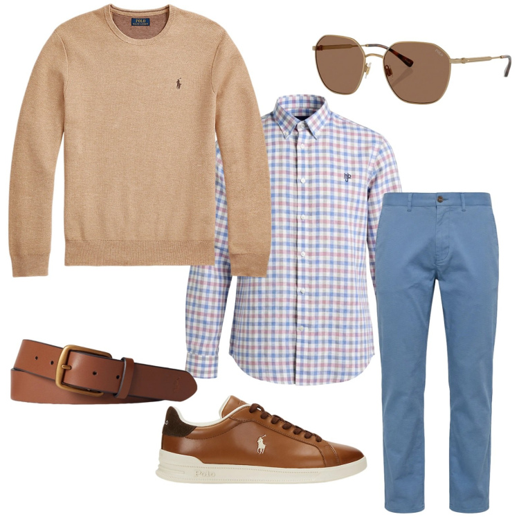 Outfit uomo - La camicia in lino. Stile Urban per Tutti i giorni. Abbinamento con pantaloni, camicie, cinture, sneakers, maglieria, occhiali da sole.