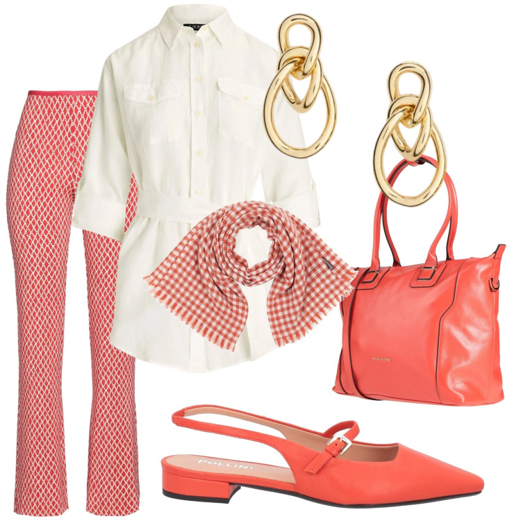 Outfit donna - Che ballerina. Stile Trendy per Tutti i giorni. Abbinamento con ballerine, leggings, zaini, sciarpe, camicie, orecchini.