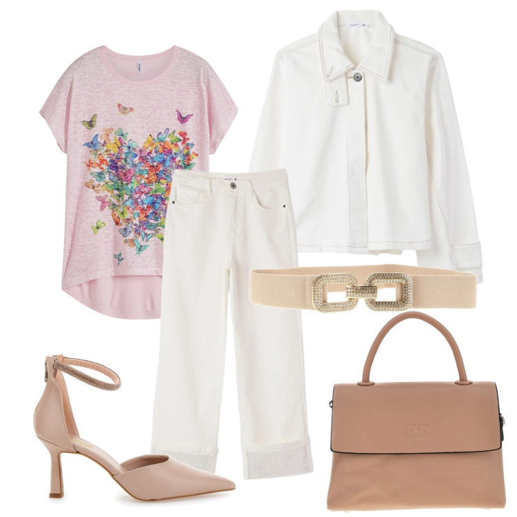 Outfit donna - Denim in versione chic. Stile Chic per Tutti i giorni. Abbinamento con maglieria, jeans, cappotti, décolleté, borse a tracolla, cinture.