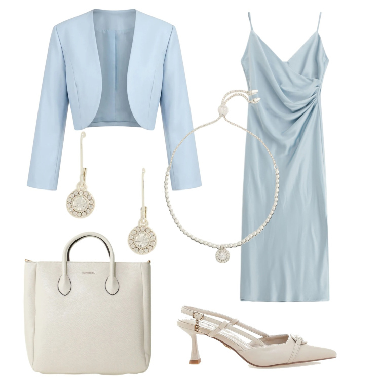 Outfit donna - Slip dress. Stile Sexy per Cerimonia. Abbinamento con vestiti midi/longuette, borse a tracolla, bolero, braccialetti, orecchini, décolleté.