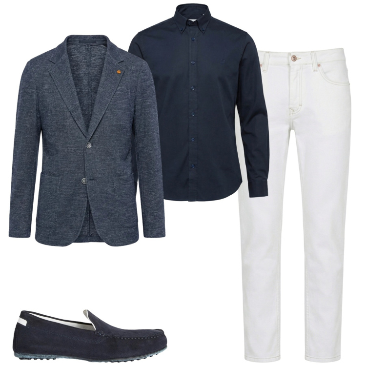 Outfit uomo - City. Stile Urban per Tutti i giorni. Abbinamento con scarpe stringate, jeans, camicie, giacche.