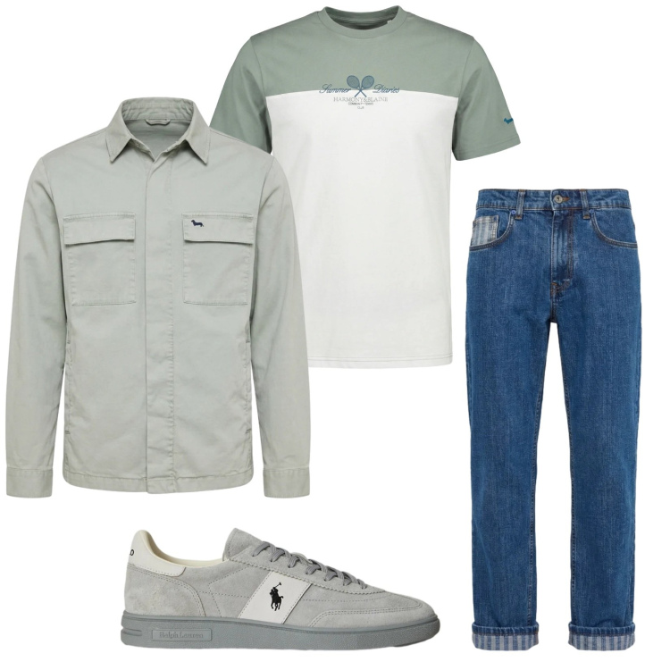 Outfit uomo - Risvolti positivi. Stile Trendy per Tutti i giorni. Abbinamento con t-shirt, jeans, giacche, sneakers.